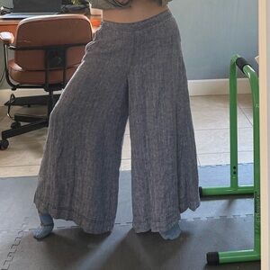 Free People Linen Wide-Leg Pants